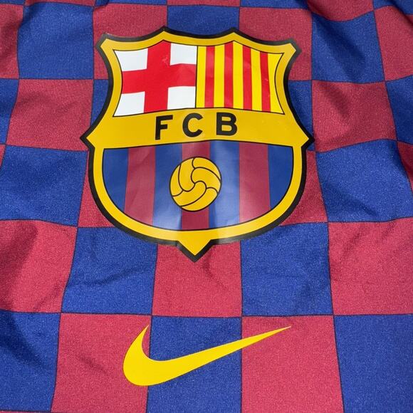 FC Barcelona Drawstring Bag Blue Red Soccer Futbol Nike Backpack Zip Pocket Mens - Picture 1 of 12